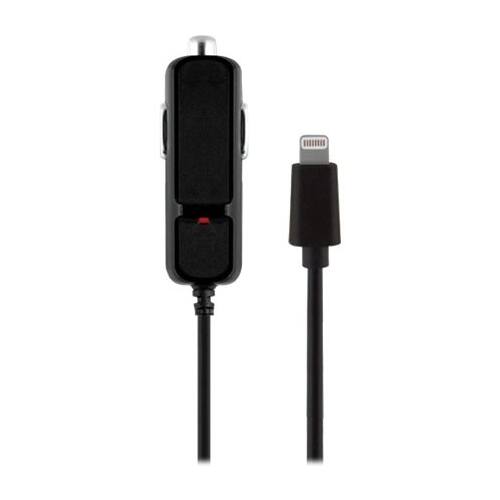 Front. Xentris - Car Power Adapter - Black.