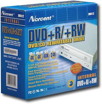 Angle Standard. Norcent - Internal DVD+RW/CD-RW Drive.