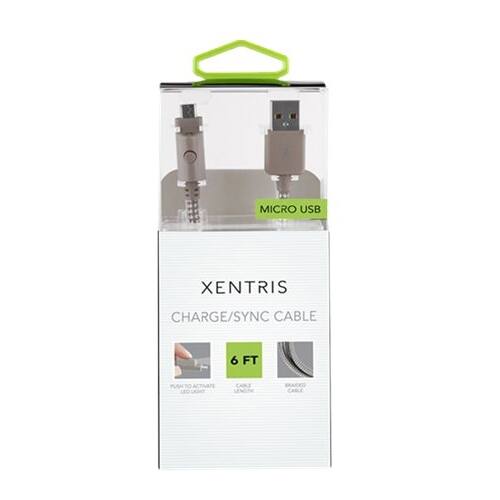 Alt View 12. Xentris - 6' Micro USB-to-USB Cable - Beige.