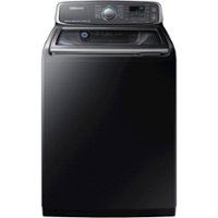 Samsung - 5.2 Cu. Ft. High Efficiency Top Load Washer with Activewash - Black stainless steel - Front_Zoom