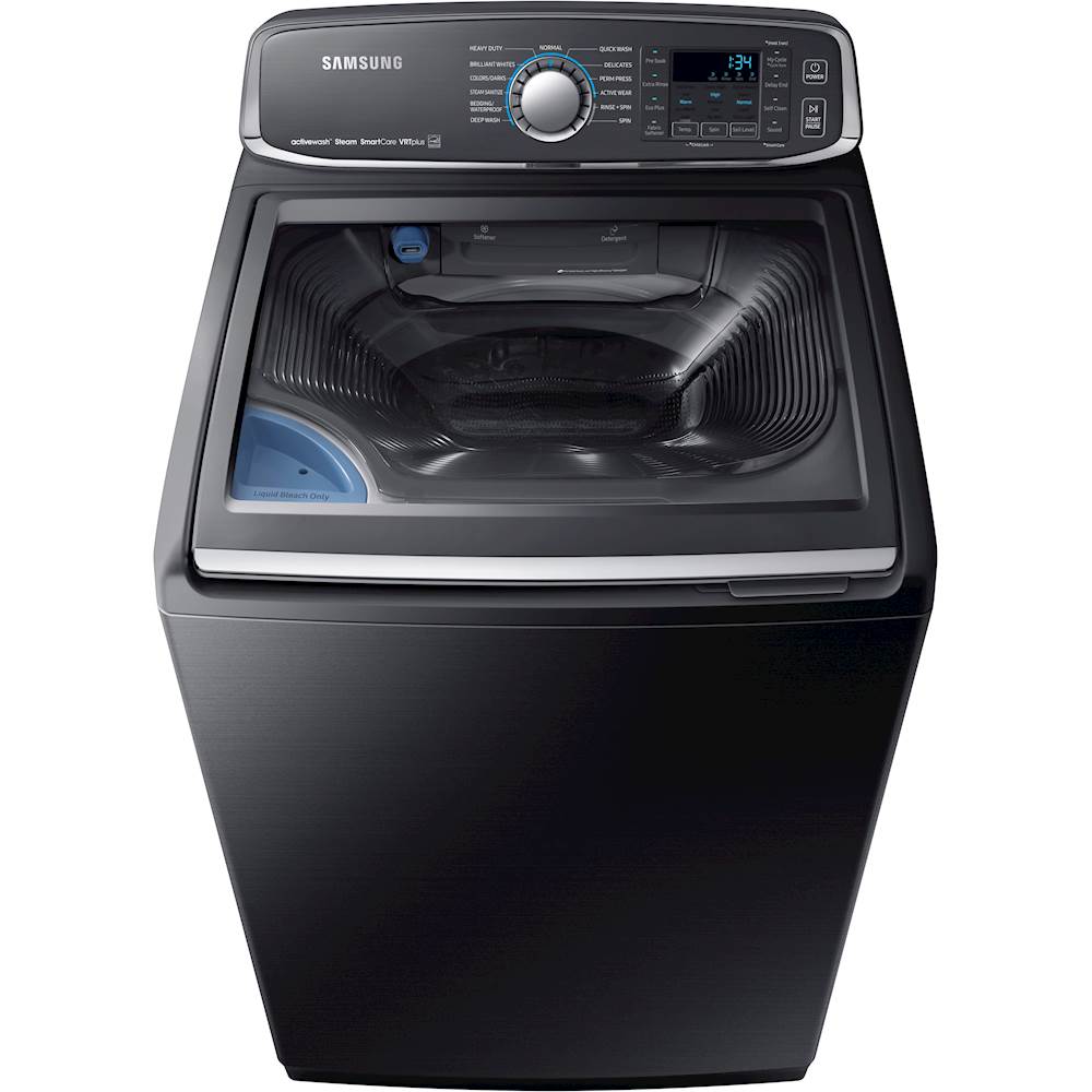 Samsung 5.2 Cu. Ft. High Efficiency Top Load Washer with Activewash Black stainless steel