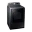 Angle. Samsung - 7.4 Cu. Ft. Electric Dryer with Steam and Sensor Dry - Black Stainless Steel.