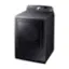 Left. Samsung - 7.4 Cu. Ft. Electric Dryer with Steam and Sensor Dry - Black Stainless Steel.