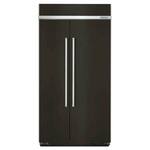 KitchenAid - 25.5 Cu. Ft. Side-by-Side Built-In Refrigerator - Black - Front_Standard