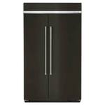 KitchenAid - 30 Cu. Ft. Side-by-Side Built-In Refrigerator - Black - Front_Standard