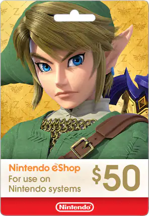 Front. Nintendo - eShop $50 Gift Card.