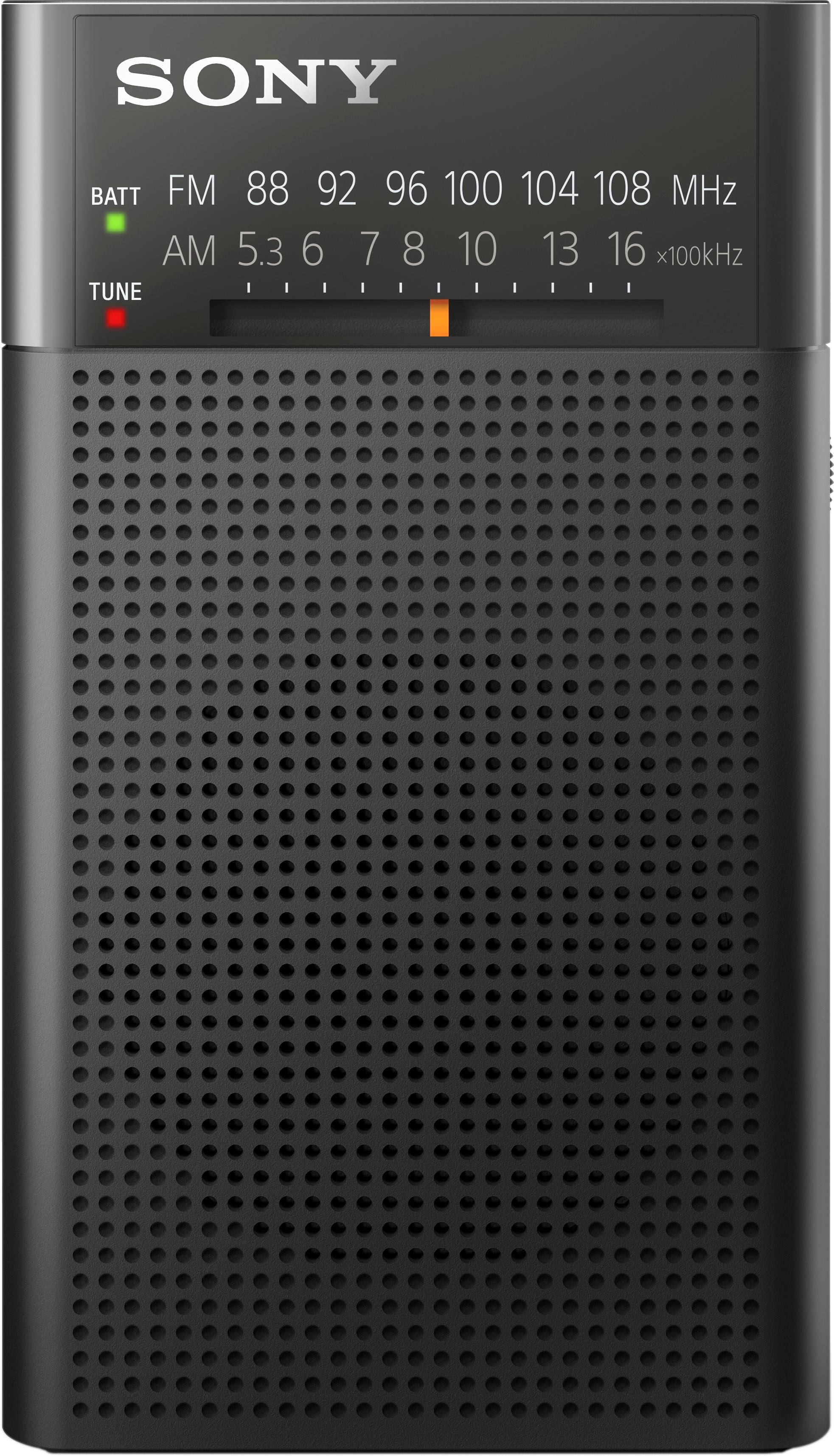 Black FREE Energizer batteries Sony ICFP26 Portable AM/FM Radio with Speaker 