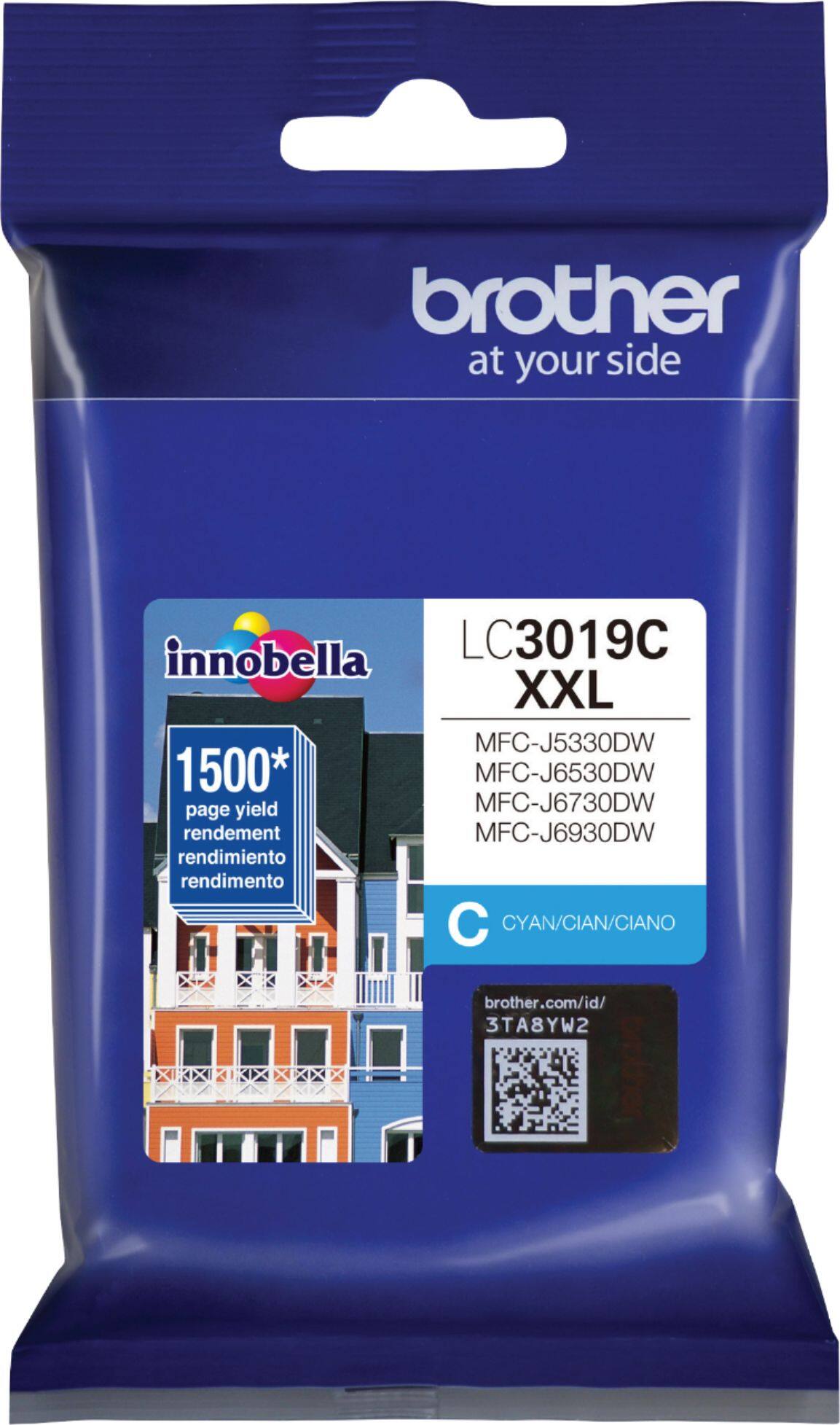 Alt View 12. Brother - LC3019C XXL Super High-Yield - Cyan Ink Cartridge.