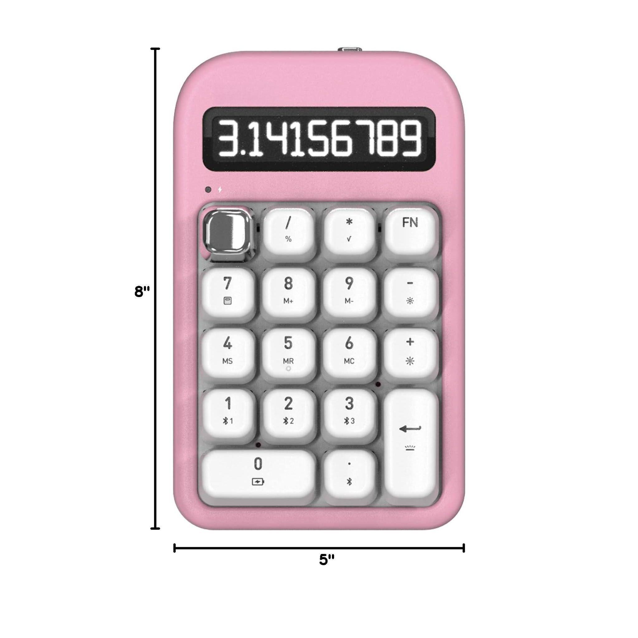 Alt View 4. Earthley Blooms - Izo Wireless Mechanical Calculator & Number Pad pinksilver - 5.0 Usb Gateron-red 9 Backlight Modes - Baroque Rose-Azio IZO.