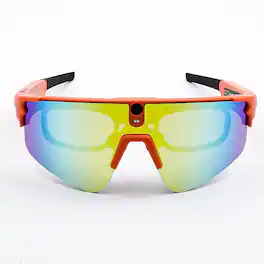 Loheer - AI Smart Glasses with 8MP Camera, 6-Axis Stabilization, Wi-Fi, Bluetooth Calls, AI Translation - Orange frame with colorful lenses - (2026)