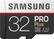 Front. Samsung - PRO+ 32GB microSDHC UHS-I Memory Card - Black/white.