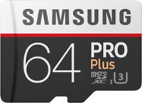 Front Zoom. Samsung - Pro+ 64GB microSDXC UHS-I Memory Card.