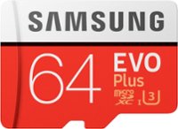 Front Zoom. Samsung - EVO Plus 64GB microSDXC UHS-I Memory Card.