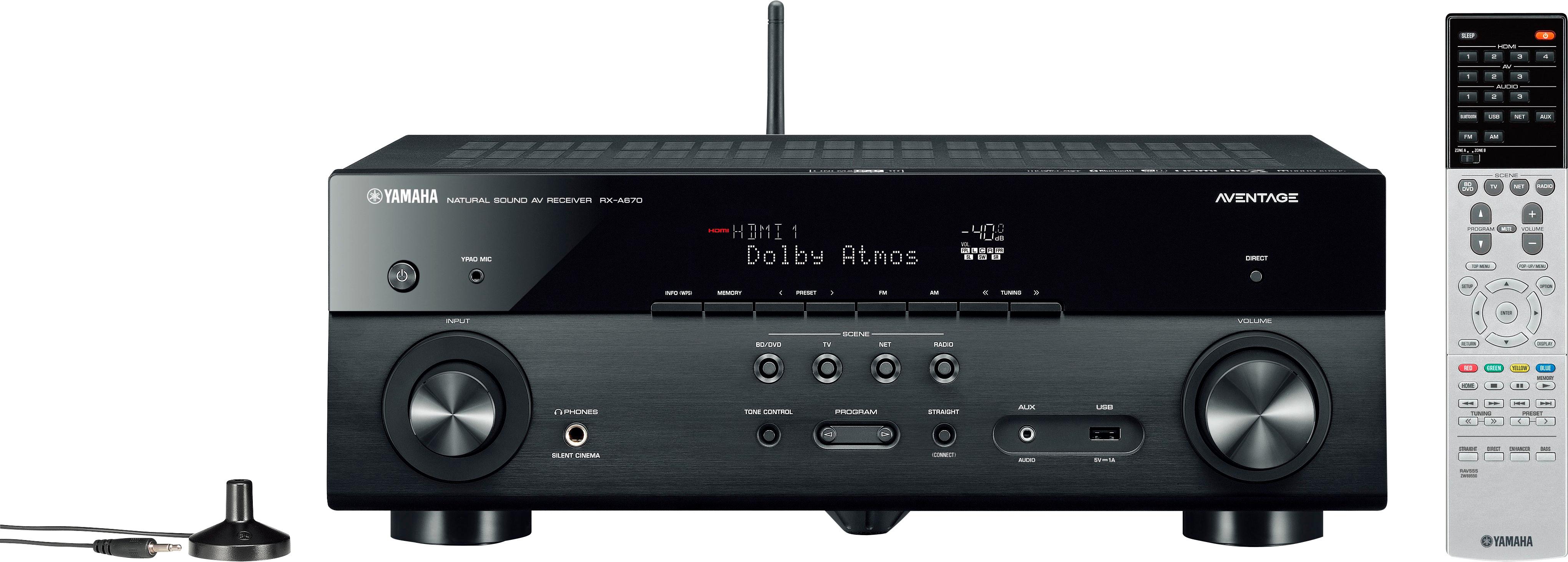 Huh pakket Persoonlijk Best Buy: Yamaha AVENTAGE 7.2-Ch. 4K Ultra HD A/V Home Theater Receiver  Black RX-A670BL