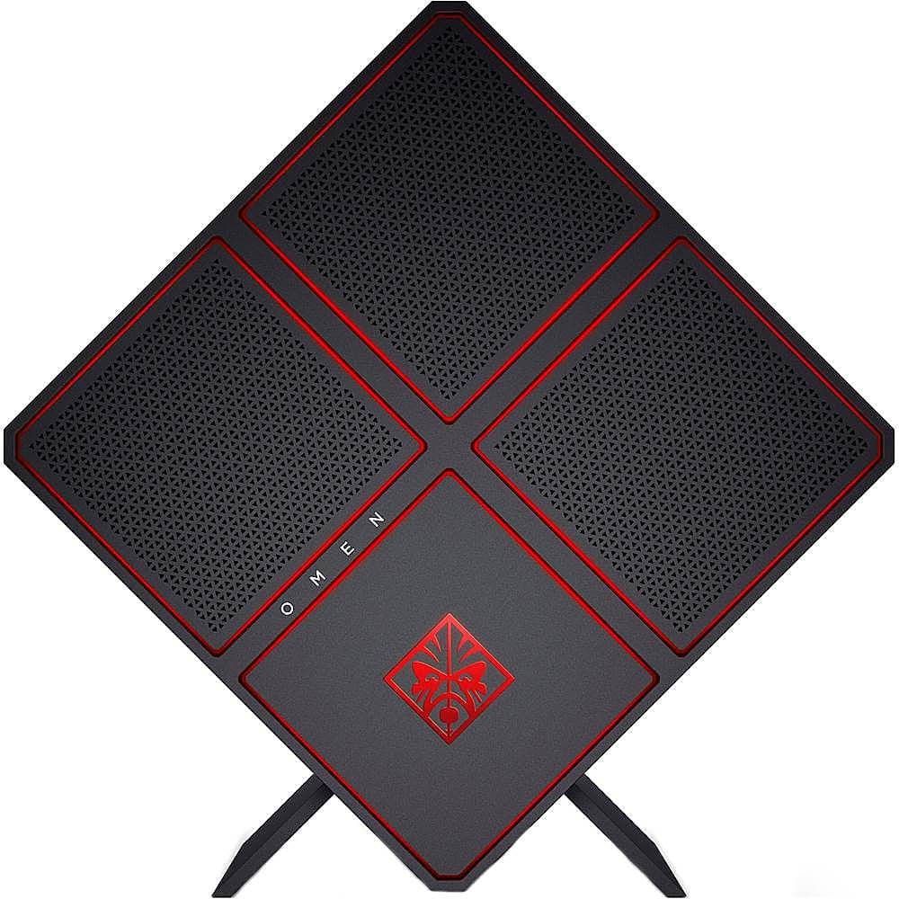 Front. HP OMEN - Gaming Desktop - Intel Core i7 - 16GB Memory - NVIDIA GeForce GTX 1080 - 256GB Solid State Drive + 2TB Hard Drive - Jet Black.