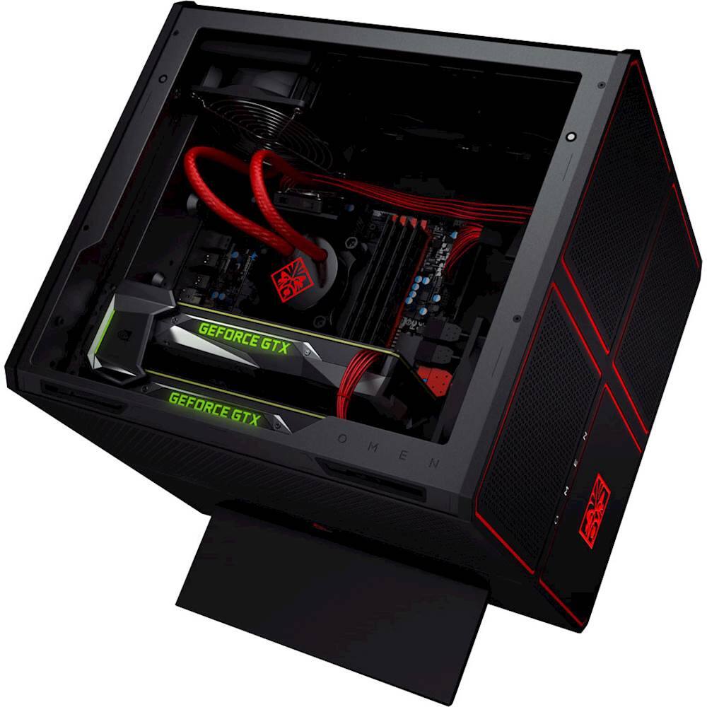 Alt View 14. HP OMEN - Gaming Desktop - Intel Core i7 - 16GB Memory - NVIDIA GeForce GTX 1080 - 256GB Solid State Drive + 2TB Hard Drive - Jet Black.