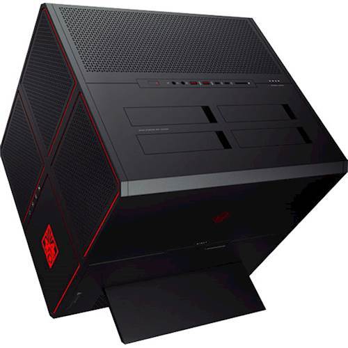 Alt View 4. HP OMEN - Gaming Desktop - Intel Core i7 - 16GB Memory - NVIDIA GeForce GTX 1080 - 256GB Solid State Drive + 2TB Hard Drive - Jet Black.