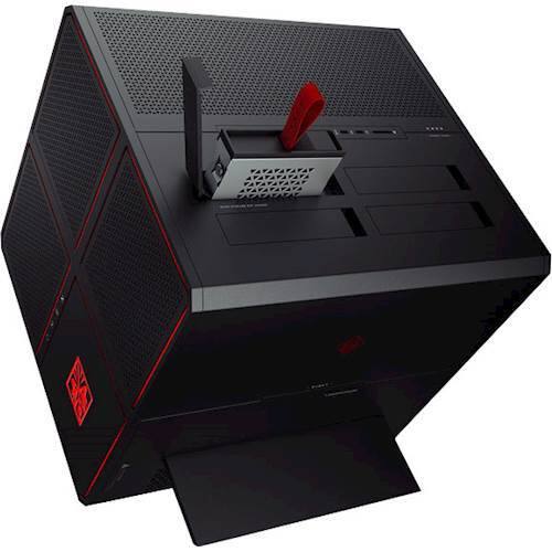 Alt View 6. HP OMEN - Gaming Desktop - Intel Core i7 - 16GB Memory - NVIDIA GeForce GTX 1080 - 256GB Solid State Drive + 2TB Hard Drive - Jet Black.