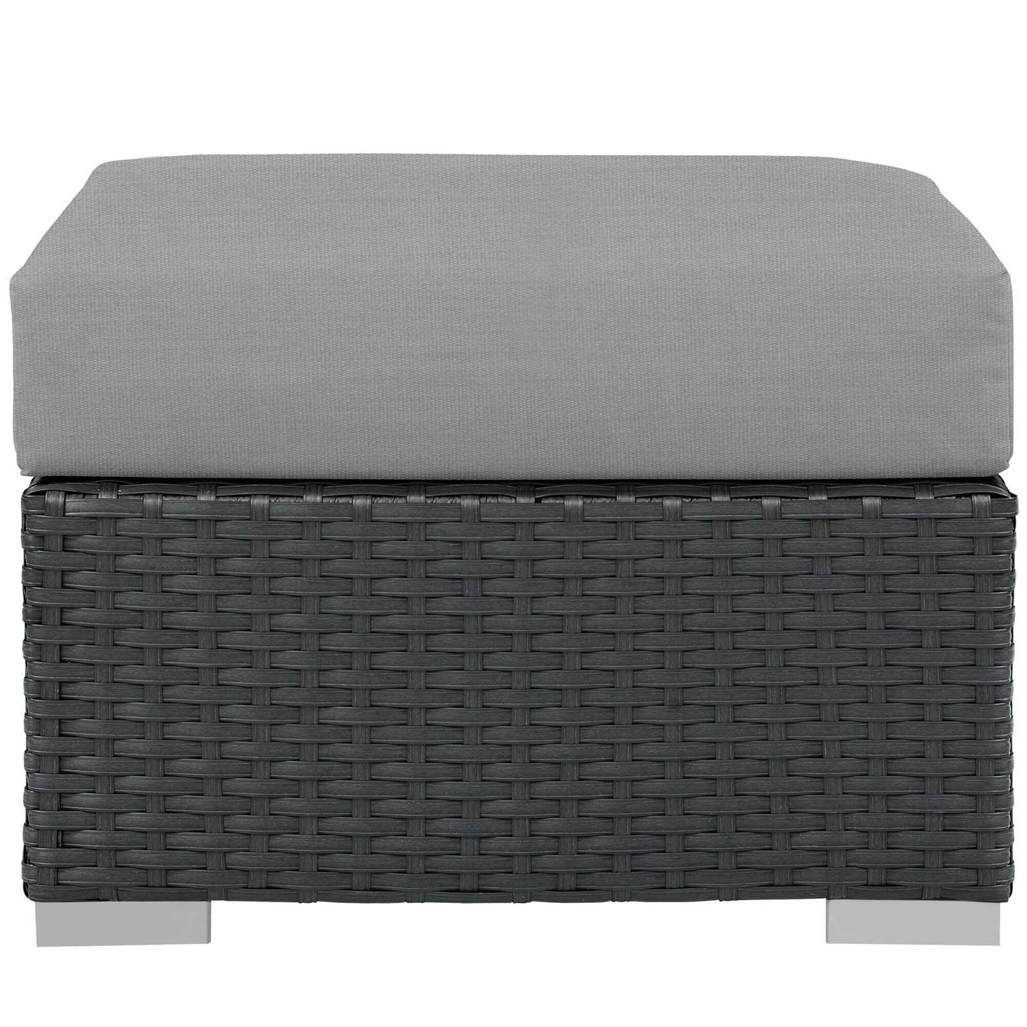 Left. Modway - Sojourn Outdoor Patio Sunbrella® Ottoman by Modway - Canvas Gray.