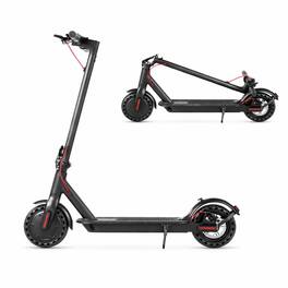 ZACHVO - 350 W 8.5" Electric Scooter, 20 mph, 19.7" Foldable, Dual-Brake, Smart App - Black