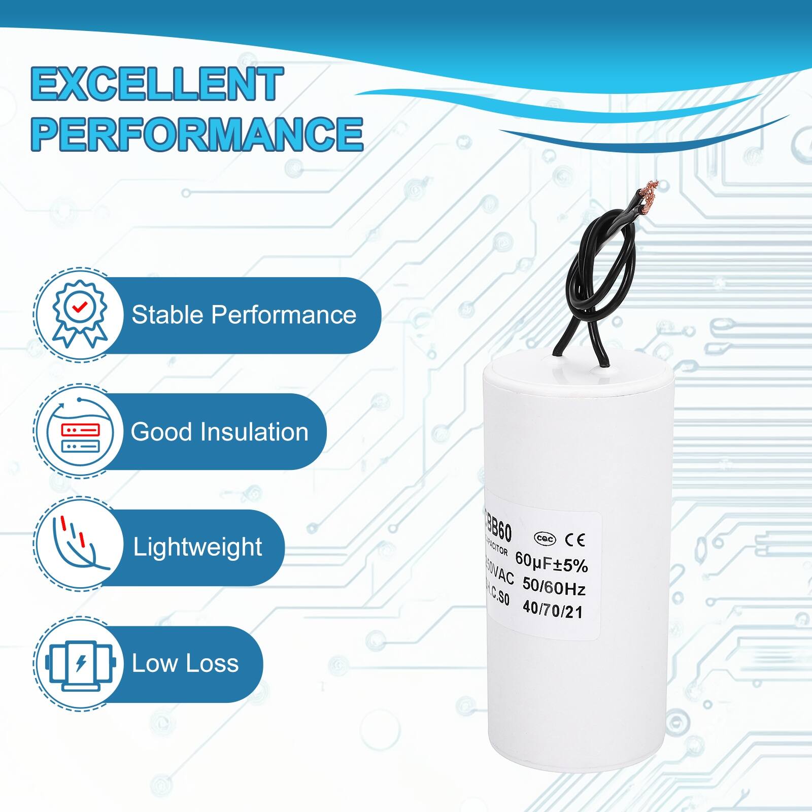 EXCELLENT PERFORMANCE

- Stable Performance
- Good Insulation
- Lightweight
- Low Loss

8860 CBC CE HTOR BINAC 60F5% C.S0 50/60Hz 40/70/21
