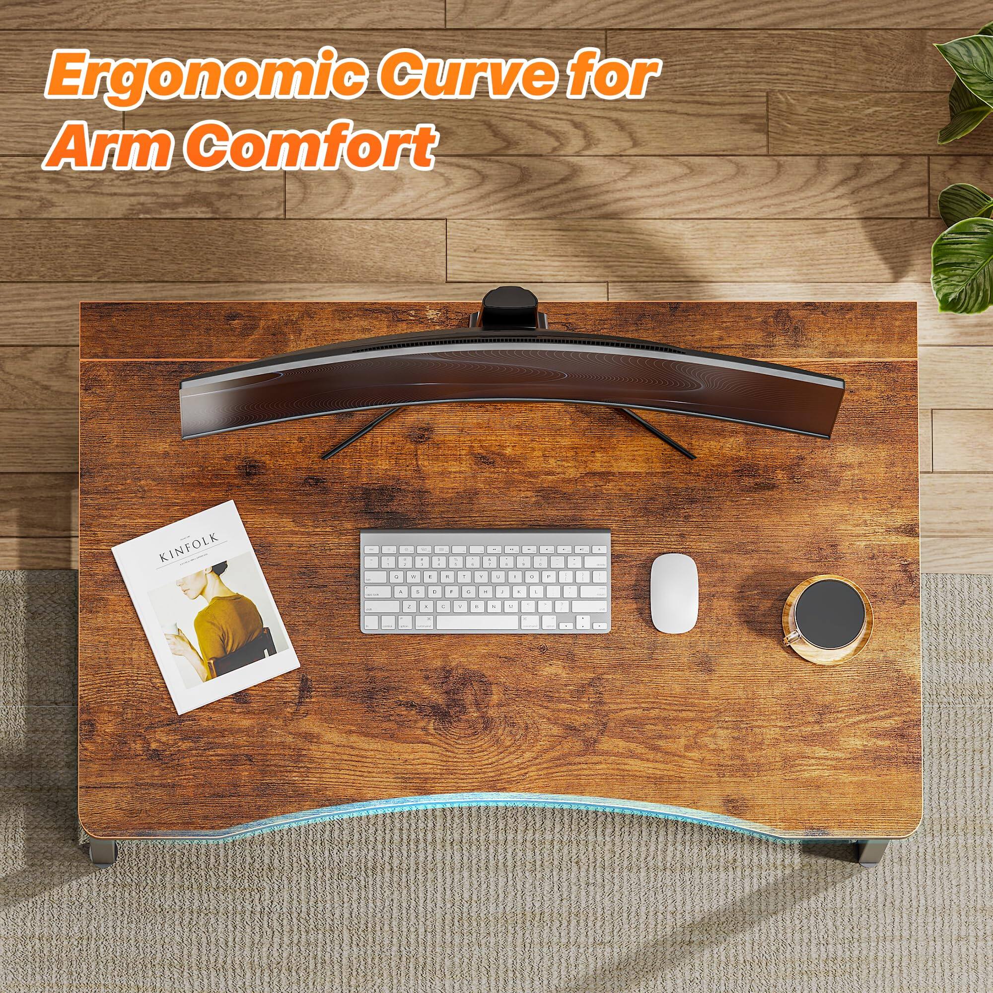 Ergonomic Curve for Arm Comfort