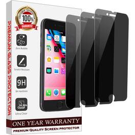 Entronix - Anti-Spy Privacy Screen Protector for iPhone 8/7/SE (2nd Gen) - 3-Pack - Transparent