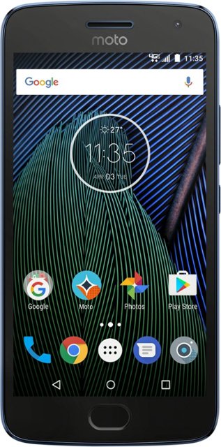 Motorola - Refurbished Moto G5 Plus 4G LTE with 32GB Memory Cell Phone (Unlocked) - Lunar Gray - Front_Zoom