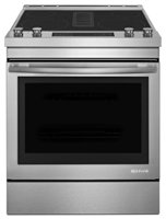 JennAir - 6.4 Cu. Ft. Self-Cleaning Slide-In Electric Convection Range - Silver - Front_Zoom