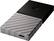 Alt View 13. WD - My Passport SSD 512GB External USB 3.1 Gen 2 Portable Hard Drive - Black top / gunmetal (medium metallic gray) bottom.