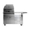Front. Lynx - 30" Napoli Pizza Oven on Mobile Kitchen Cart - Stainless Steel.