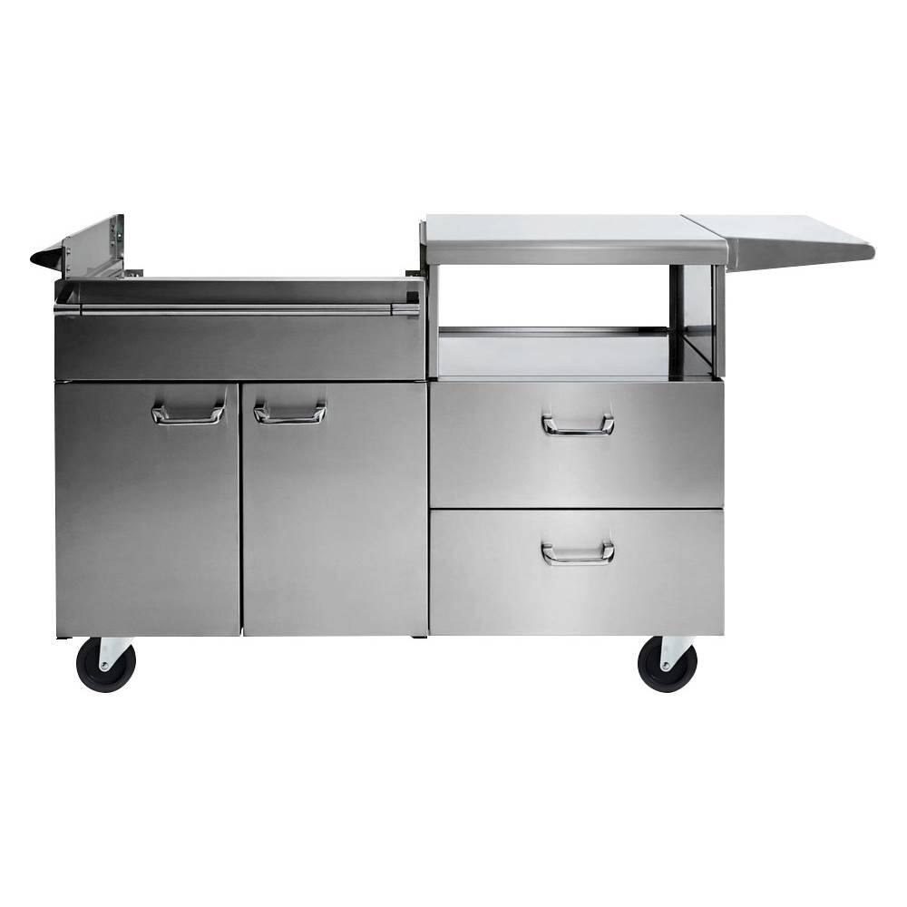 Alt View 12. Lynx - 30" Napoli Pizza Oven on Mobile Kitchen Cart - Stainless Steel.