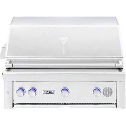 Angle View: Lynx - Smart Series 36" Built-In Gas Grill - Stainless Steel