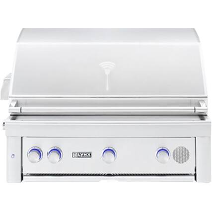 Angle. Lynx - Smart Series 36" Built-In Gas Grill - Stainless Steel.