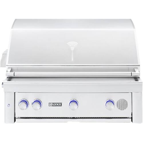 Angle. Lynx - Smart Series 36" Built-In Gas Grill - Stainless Steel.