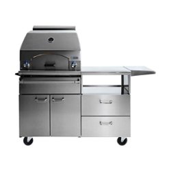 Lynx - 30" Napoli Pizza Oven on Mobile Kitchen Cart - Stainless Steel - Front_Zoom