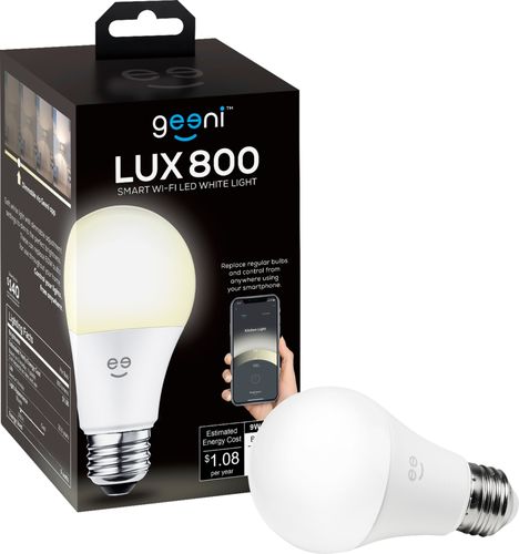 Geeni - LUX 800 800-Lumen, 9W Dimmable A19 LED Light Bulb, 60W Equivalent - White was $14.99 now $7.99 (47.0% off)