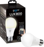 Geeni - LUX 800 Smart WiFi Dimmable White A19 Light Bulb - White - Front_Zoom