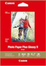 Front. Canon - Photo Plus II Glossy Photo 5.12" x 7.1" 20-Count Paper.