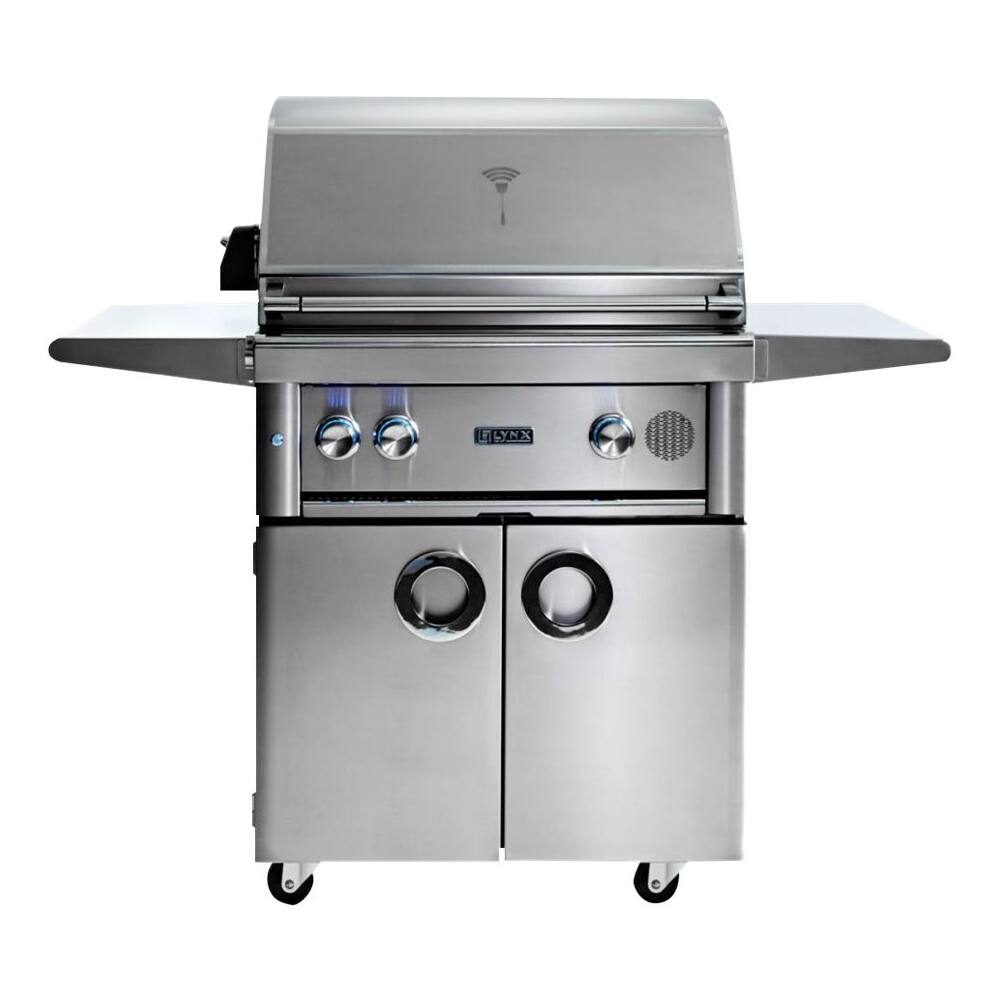 Angle View: Lynx - Professional Smart Gas Grill - Stainless Steel