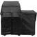 Angle. Lynx - Cover for Lynx Sonoma Smoker on Mobile Kitchen Cart - Black.
