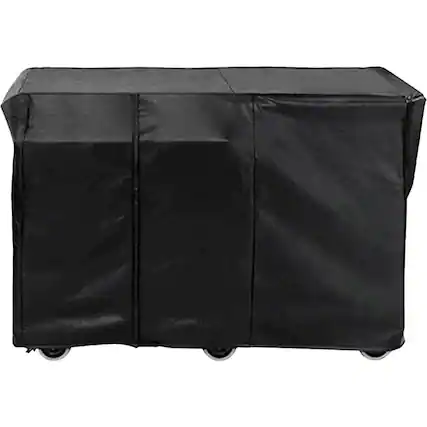 Angle. Lynx - Cover for Lynx Asado Grill/Serve Counter on Mobile Kitchen Cart - Black.