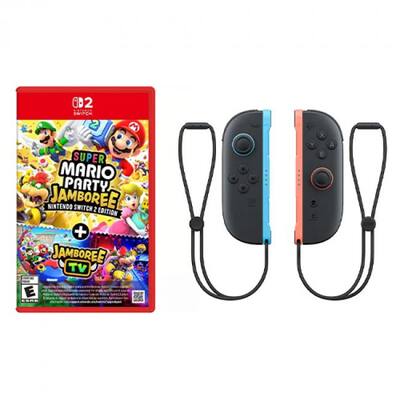 Nintendo Joy Con 2 Controllers + Super Mario Party Jamboree Switch Nintendo Joy Con 2 Controllers + Super Mario Party Jamboree Switch
