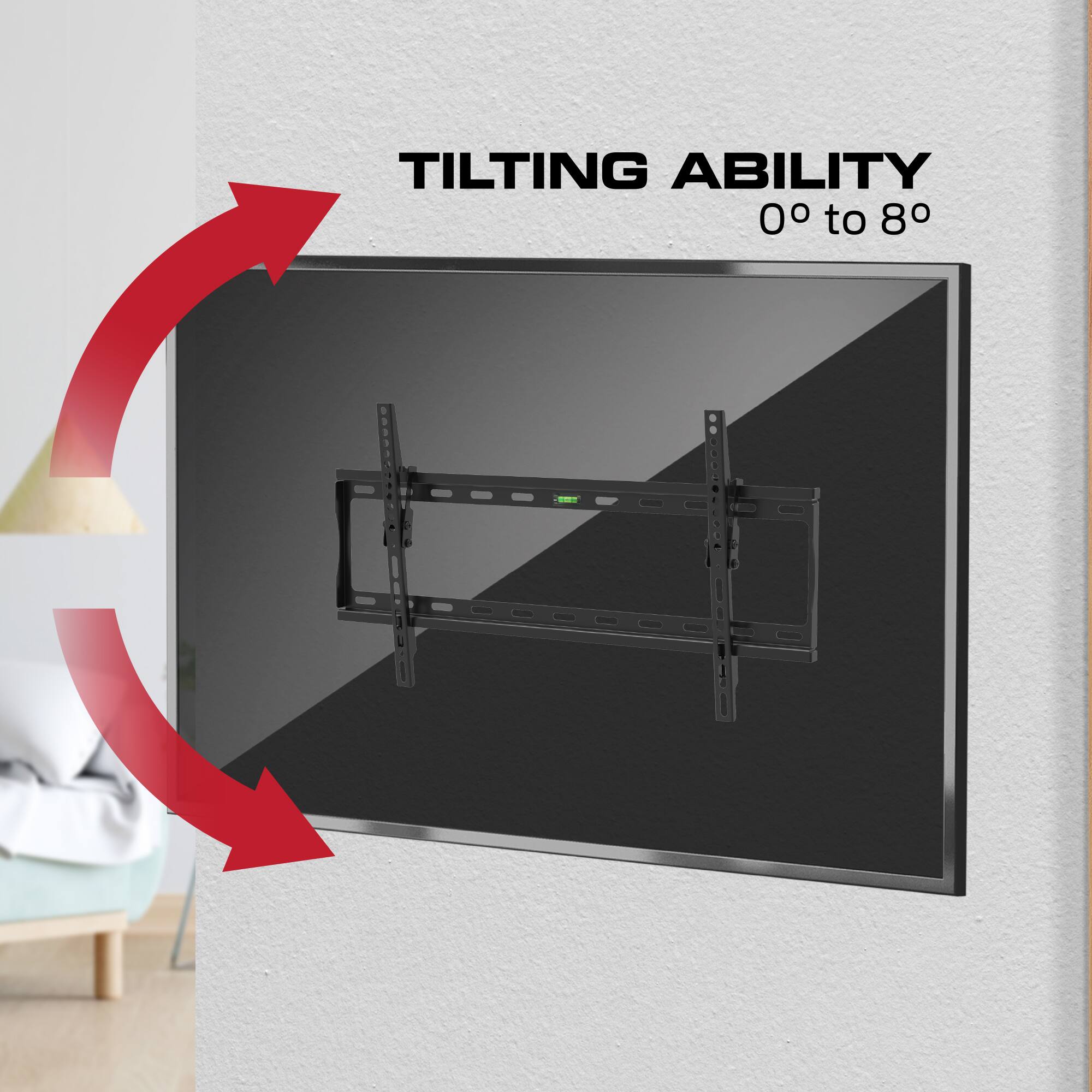 TILTING ABILITY  
0° to 8°