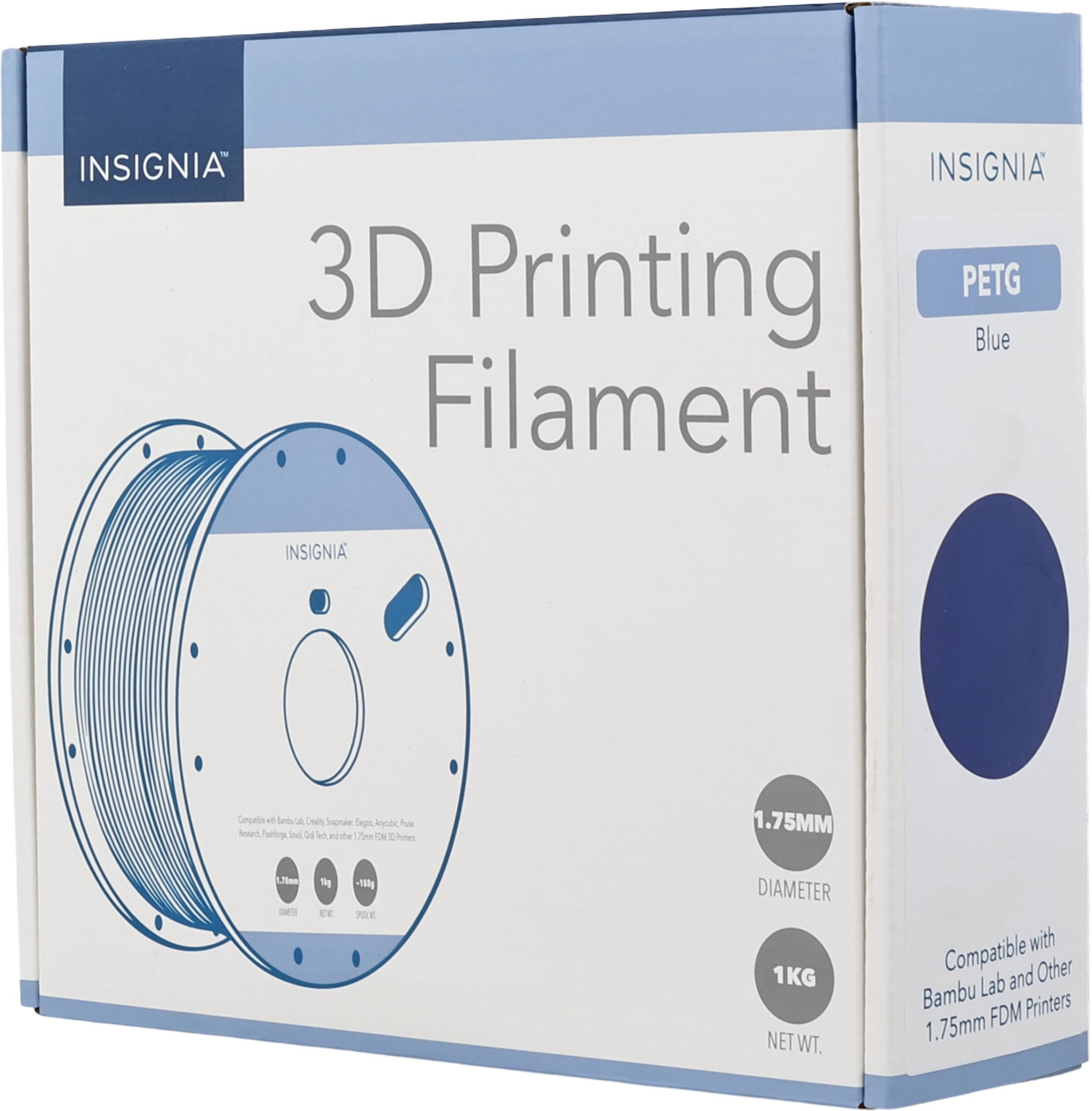 INSIGNIA 3D Printing PETG Blue Filament 1.75MM DIAMETER 1KG NET WT. with Compatible and Other Bambu Lab FDM Printers