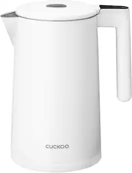 Cuckoo - 1.7L Stainless Steel Electric Kettle: Precise temp control, keep-warm, fast boil, cordless - Black