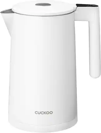 Front. Cuckoo - CUCKOO 1.7L Stainless Steel Electric Kettle: Precise temp control, keep-warm, fast boil, cordless - Black.