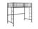 Angle. Walker Edison - Modern Metal Twin Loft Bed Frame - Black.