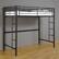 Alt View 11. Walker Edison - Modern Metal Twin Loft Bed Frame - Black.