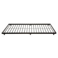 Walker Edison - Twin/Bunk Bed Roll-out Trundle Bed Frame - Black - Front_Zoom